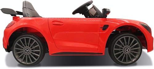 Miniatura 5 de Mercedes Benz AMG GTR - Vehículos motorizados para niños con control remoto, batería de 12 V, asiento de cuero, luces LED, suspensión de rueda,