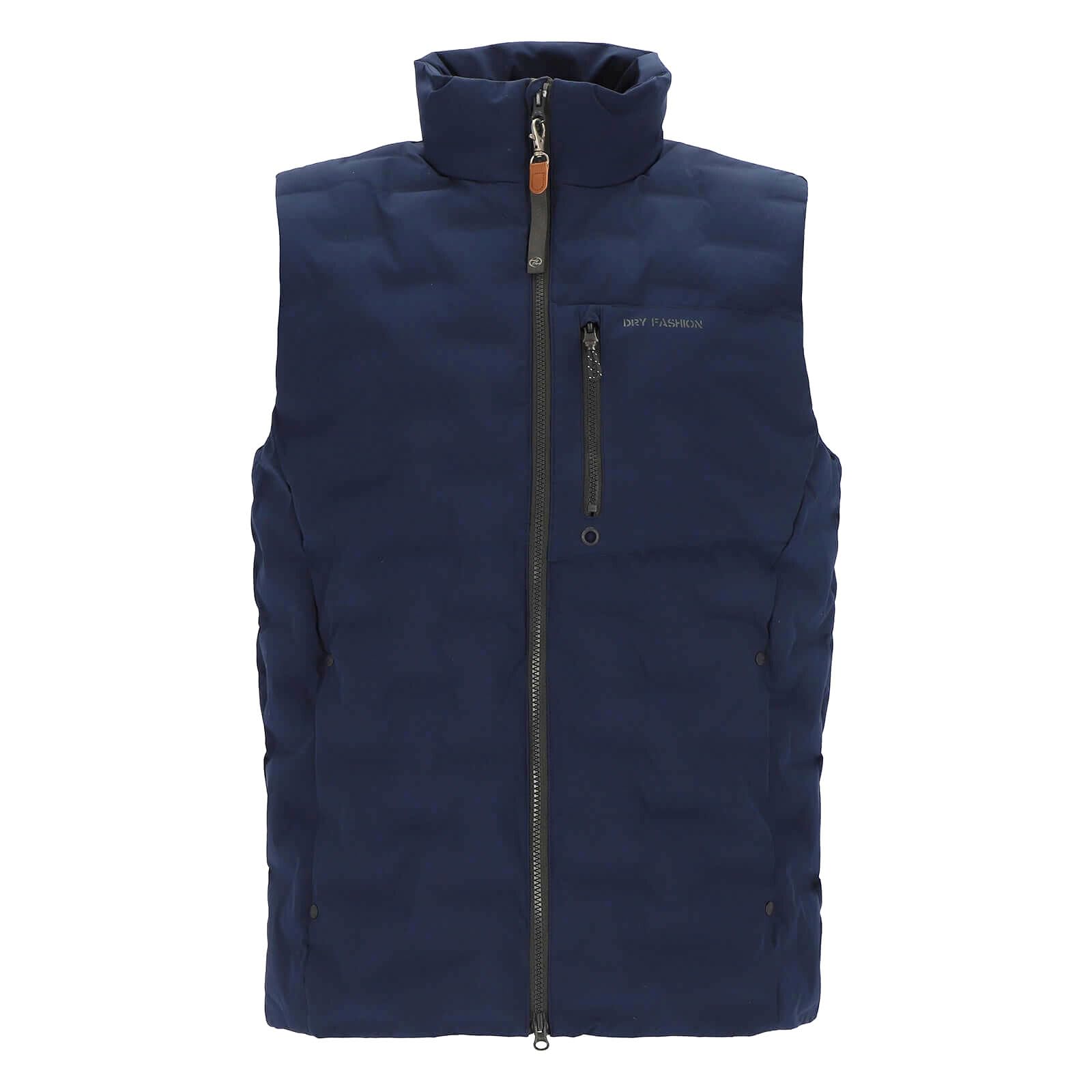 Dry Fashion Gilet trapuntato da uomo, con colletto alto, trapuntato, vestibilità sportiva