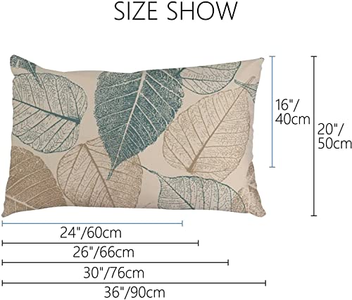 Topcarpenter Leaf Throw Pillows Cover 16X24 Inch, Rectangular Pillowcase For Sofa Couch Bedroom Living Room Home Decoration, Lumbar Pillow Cover, 16 X 24 Inches, No Insert #TOP1