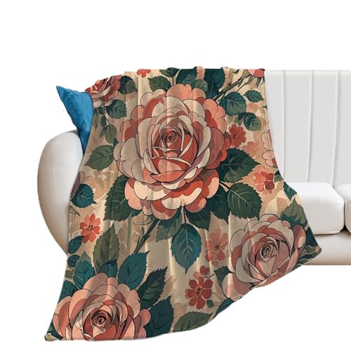 Couverture en flanelle légère et chaude à motif de rose unique - 2