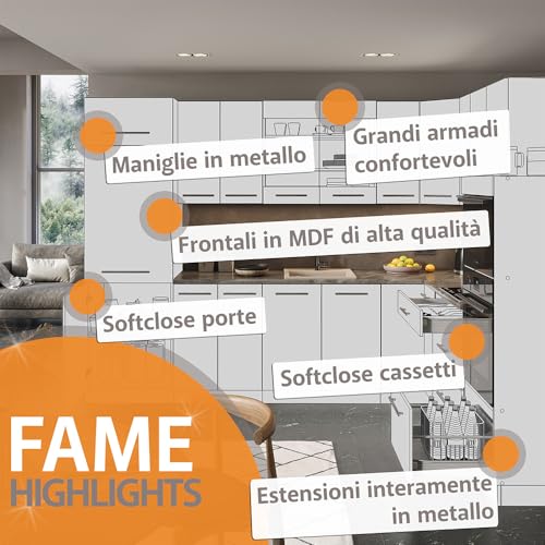 Vicco Mobile Da Cucina In Vetro Grigiobeige 80 Cm - 7