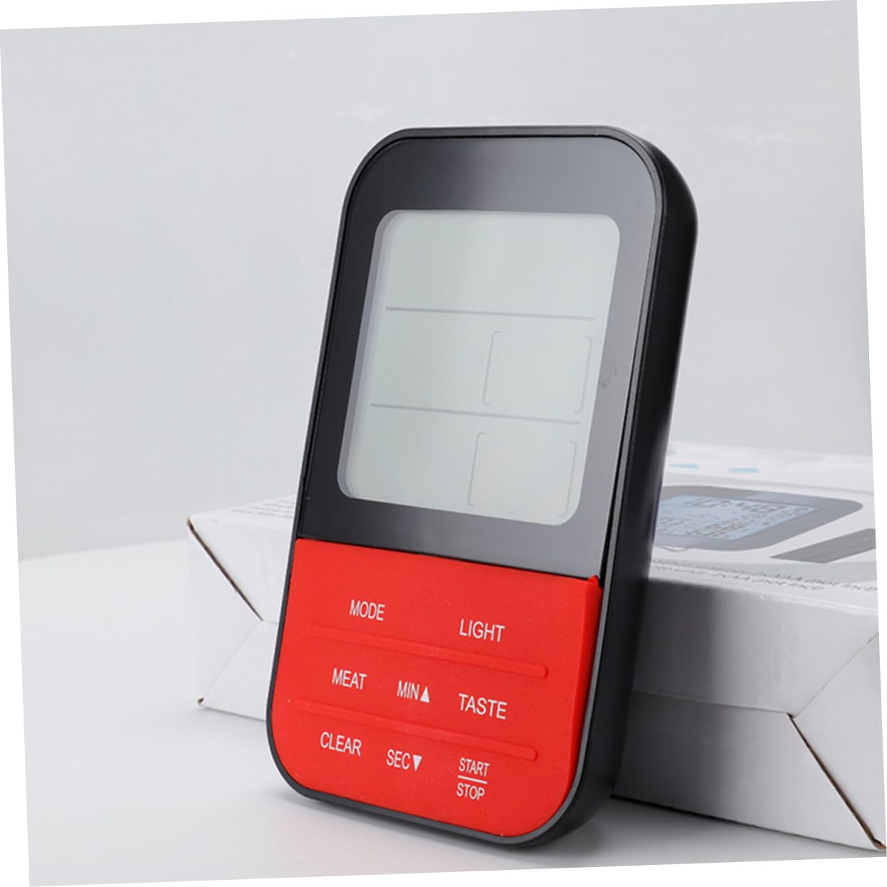 Amosfun Termómetro de Cocina Inalámbrico para Carne 2 Sondas Lcd 8 Tipos de Carne Alarma Sonora y Visual