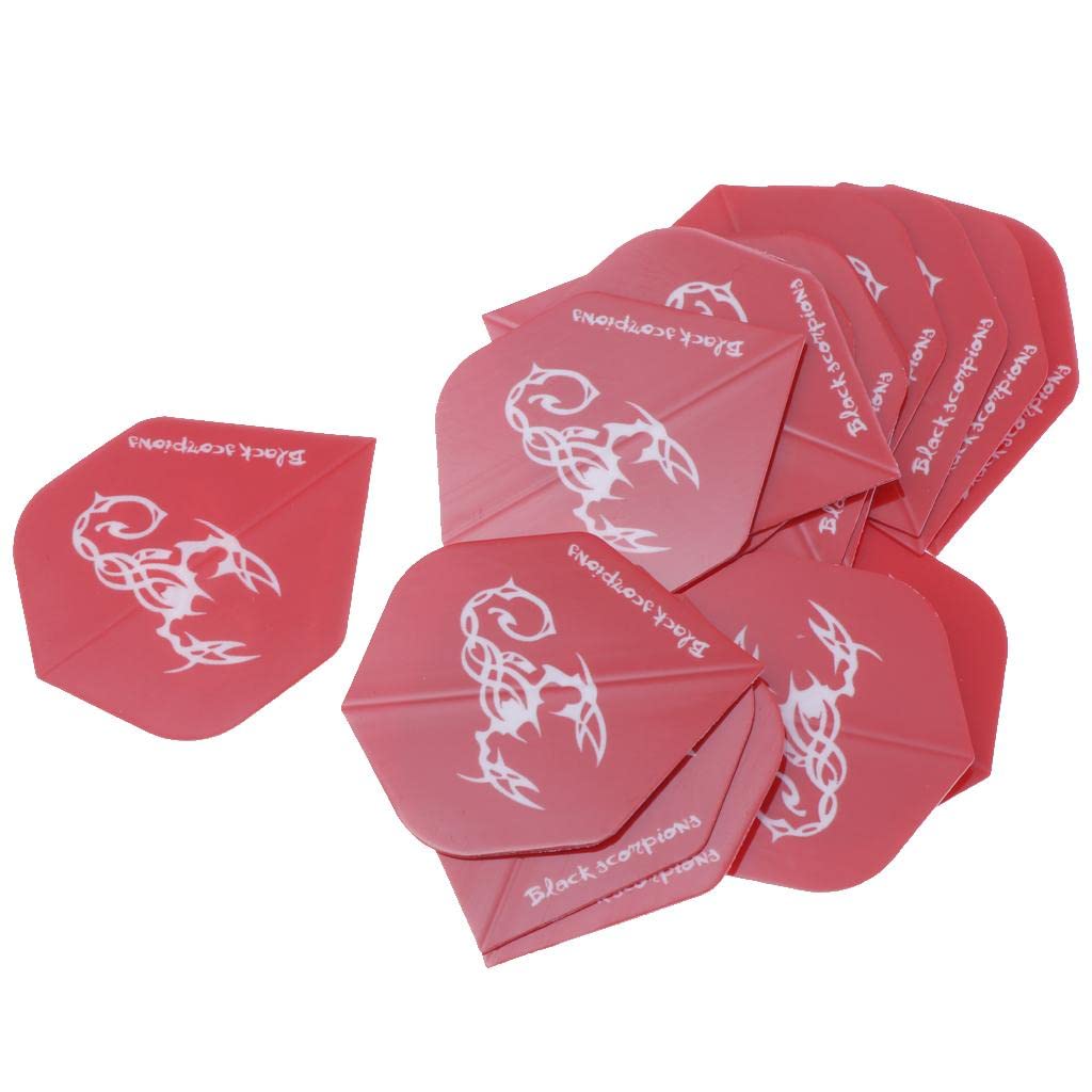 15Pcs Standard Dart Flights Standard Shape Extra Strong Dart Flights Red