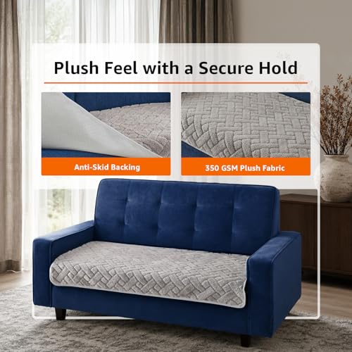 Image of Amazon Basics - Jacquard Quilted Make Your Own Sofa Cover |70 x 120 cm|Microfiber Sofa Slipcover | 350 GSM (2 Seater)