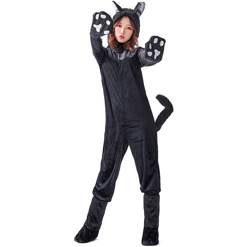 Amazon.co.jp: 黒猫 コスプレ ハロウィン 衣装 猫 コスチューム