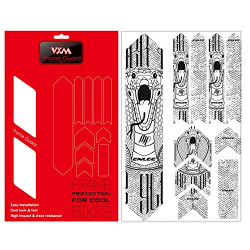 VXM 3D MTB Bike Paster Frame Scratch Resistant Protector Bicycle Glue Removeable Stickers Anti-Skid Guard Frame Cover Decoration (G Style)
