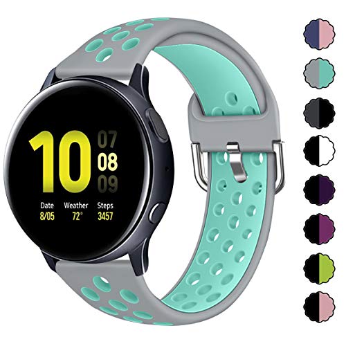 KIMILAR Armband Kompatibel mit Samsung Galaxy Watch 42mm/Active/Active 2 (40mm/44mm) Silikon Armbänder für Garmin Vivoactive 3/Forerunner 645/245, Vivomove HR Sport, Huawei Watch GT 2/Watch 2 -S
