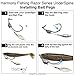 Harmony Fishing - Razor Series Underspin Swimbait Hooks (4 Pack w/ 5 Bait Pegs) - Swimmer Hooks with Flashy Willow Spinner Blades (1/8 oz, 3/0 Hook)