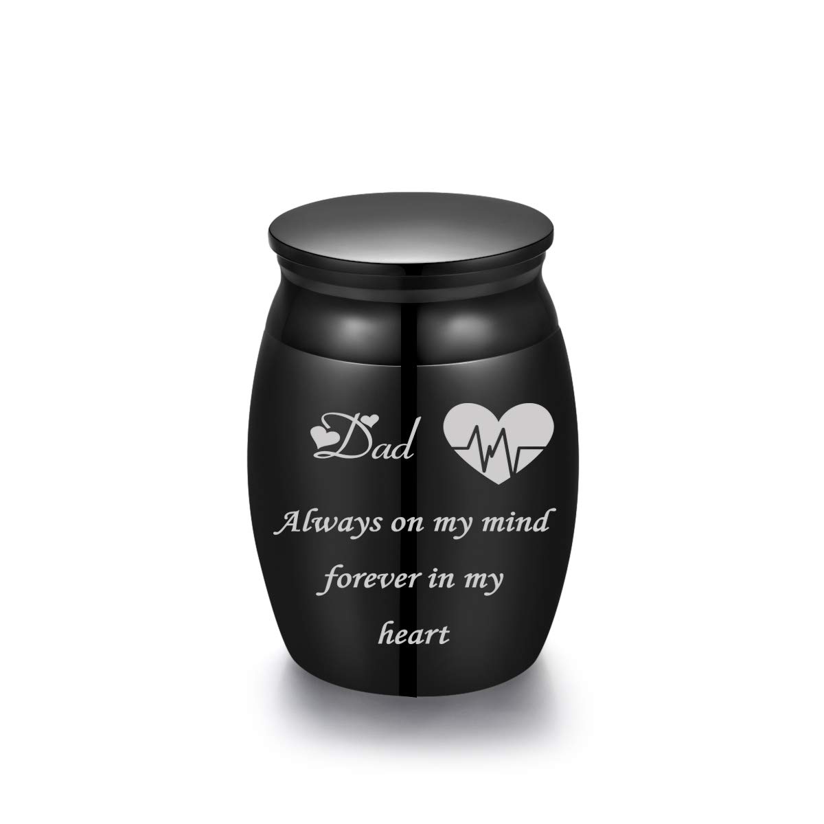 Sunling Mini Stainless Steel Decorative Cremation Keepsake Urns for Ashes 1.57 Inch High Small Funeral Urns Memorial Ashes Holder Share with Familiy Members-Silver Color