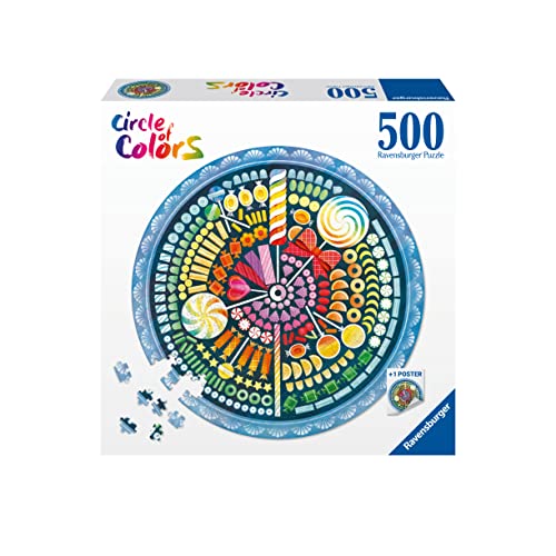 Ravensburger - Puzzle Rond 500 pièces - Bonbons