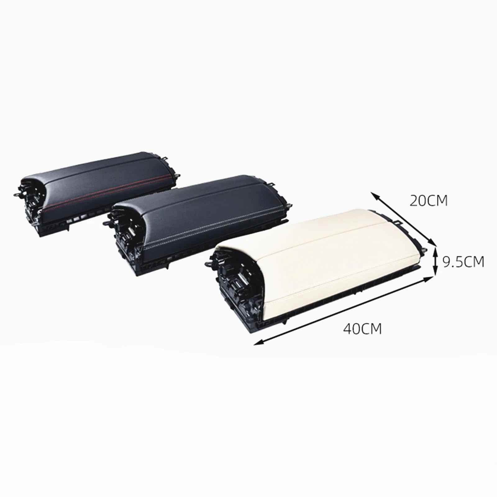 Copertura per bracciolo centrale per Mercedes W463 Classe G 2019-2023 (linea nero-bianca)
