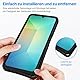 CENHUFO für Samsung Galaxy A06 Hülle, 360 Grad Schutzhülle mit eingebautem Displayschutz, Robust Stoßfest Panzerhülle Bumper Cover Transparent Outdoor Case Handyhülle für Samsung Galaxy A06 -Schwarz