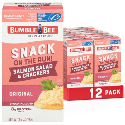 25% coupon - Bumble Bee Salmon Salad with Crackers, 12 Kits