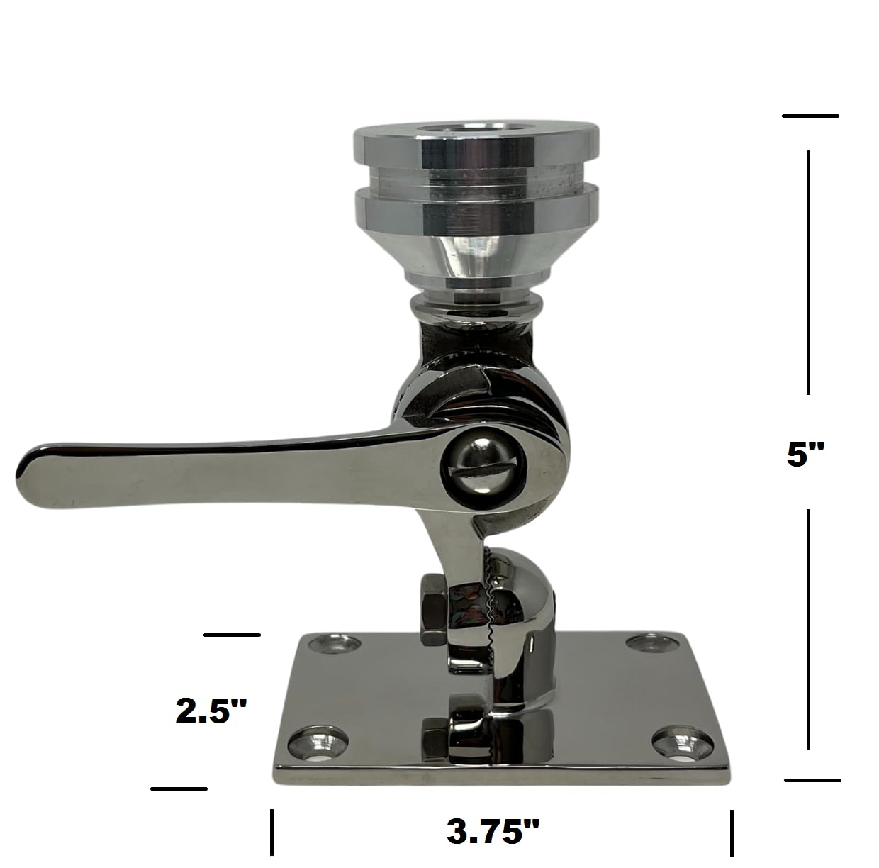 Support fixe réglable de qualité marine pour mini antenne Starlink – Base plate parfaite pour bateaux, yachts, voiliers et chalutiers (LM-SMINI-HDBRK)