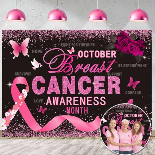 Bannière cancer du sein ruban rose pour l'événement solidaire Octobre Rose
