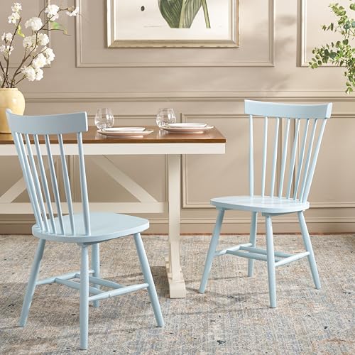 SAFAVIEH Home Collection Parker Pale Blue Windsor Spindle Solid Wood