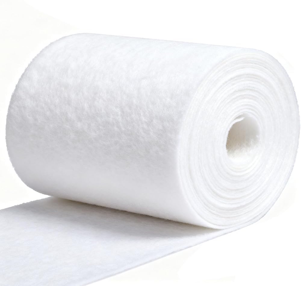 Rollo de algodón de filtro de aire de poliéster de 1 × 20 m, medios de filtro cortables para sistemas de ventilación y HVAC, disponible en 5 mm, 10 mm, 20 mm de grosor (tamaño: 10 mm)