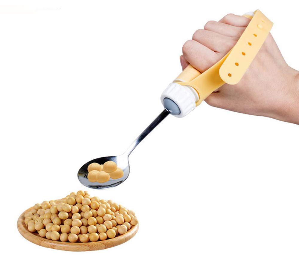 Kit de Tenedor y Cuchara fácil de sostener - Ayudas para Comer giratorias 360 ° - Utensilio Adaptable para Ancianos, Parkinson, Artritis, Accidente cerebrovascular y Agarre débil