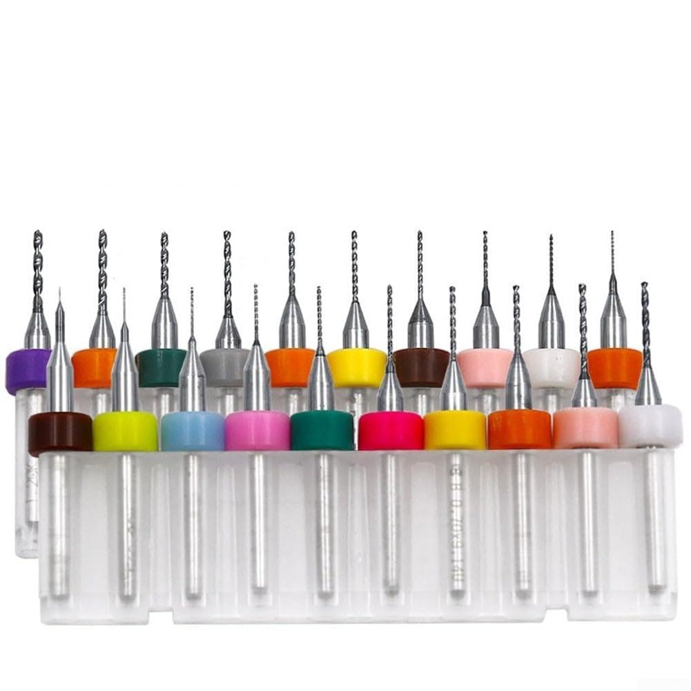 20PCS Mini Drill Bits for PCB, 0 1 1 0mm & 0 3 1 2mm, Suitable for Wood, Plastic, and Metal Work with Optimized Performance