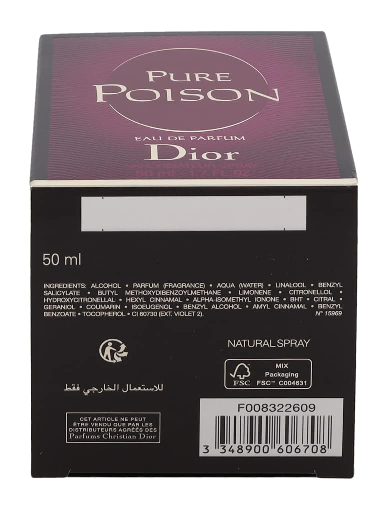 Pure Poison by Christian Dior for Women - Eau de Parfum, 50ml