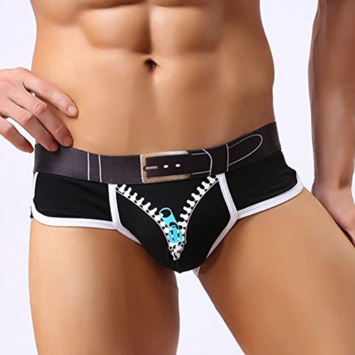 X&F Men's Funny 3D Prints Pouch Brief Underwear Cotton Bikini Briefs4