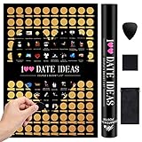 Ufkaa Couples Gifts, Funny 100 Date Night Ideas Bucket List Poster, Boyfriend Girlfriend Husband Wife Presents, His and Hers Engagement Wedding Gift for Christmas, Valentines Day, Birthday