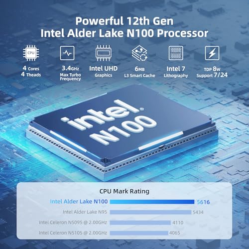 Image of MeLE Mini PC with Windows11 Pro,Fanless Micro Desktop Computer 16GB RAM LPDDR5 512GB SSD,Dual HDMI,Support 4K Triple Display,USB-C,WiFi BT5.1,Small Portable PC Industrial Business Astrophotography