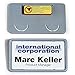 Produktbild Durable CLIP CARD mit Magnet - HxB 40 x 75 mm grau, VE 25 Stk - Akkreditierung Namensschild