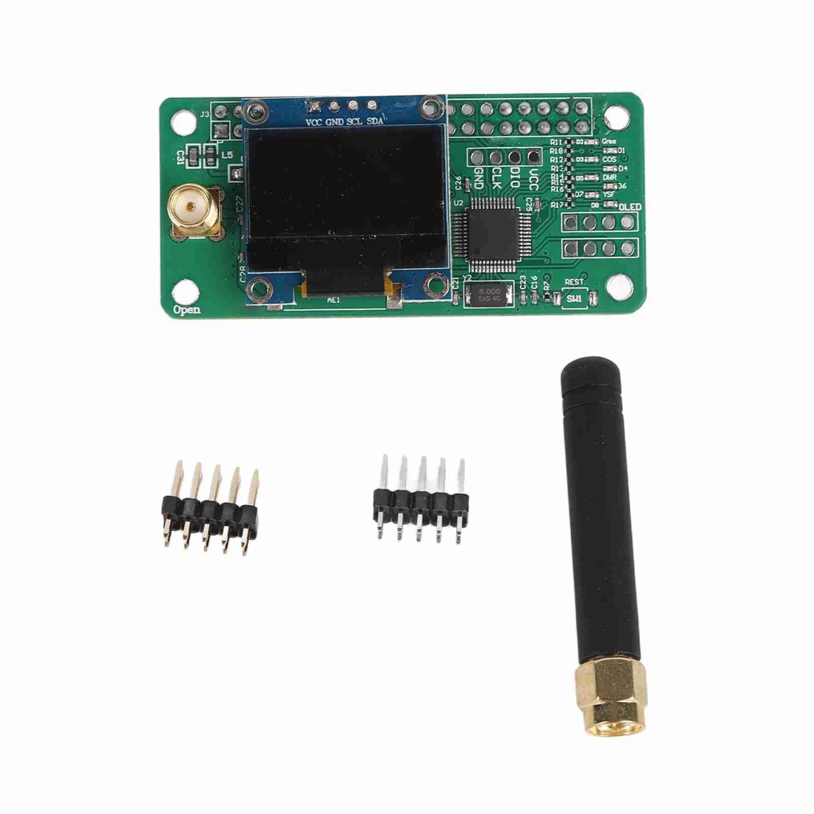 Fafeicy 10 mW RF Potenza 32 Bit Processore SMA MMDVM Kit Modulo Hotspot Interfaccia SMA LED Display Digitale Scheda Hotspot con Antenna