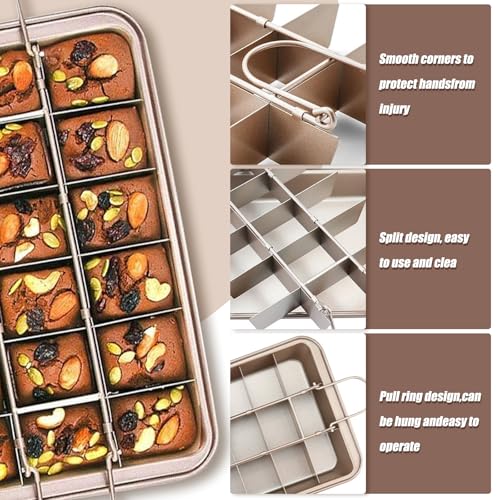 Baking Grid Square Baking Pan with Lid, Non-Stick Edge Brownie Pan for Cakes and Bread Bakeware Tray, Send Goods from Local Warehouse - Image 8