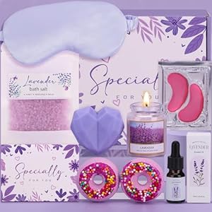 Birthday Gifts For Women, Pamper Gifts For Her, Birthday Presents For Mum Best Friend Sister Daughter Auntie, Relaxation Ladies Gifts Care Package For Her, Friendship Hamper Mothers Day Gifts-Lavender