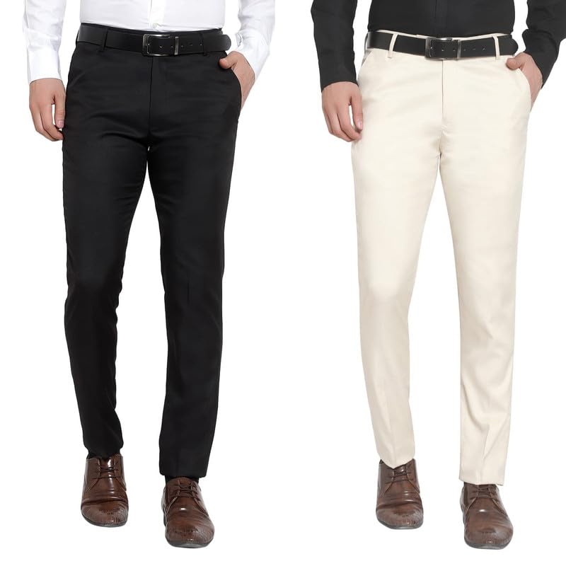 Formal Regular Fit Cotton Combo Trouser | Pack of 2-image-49