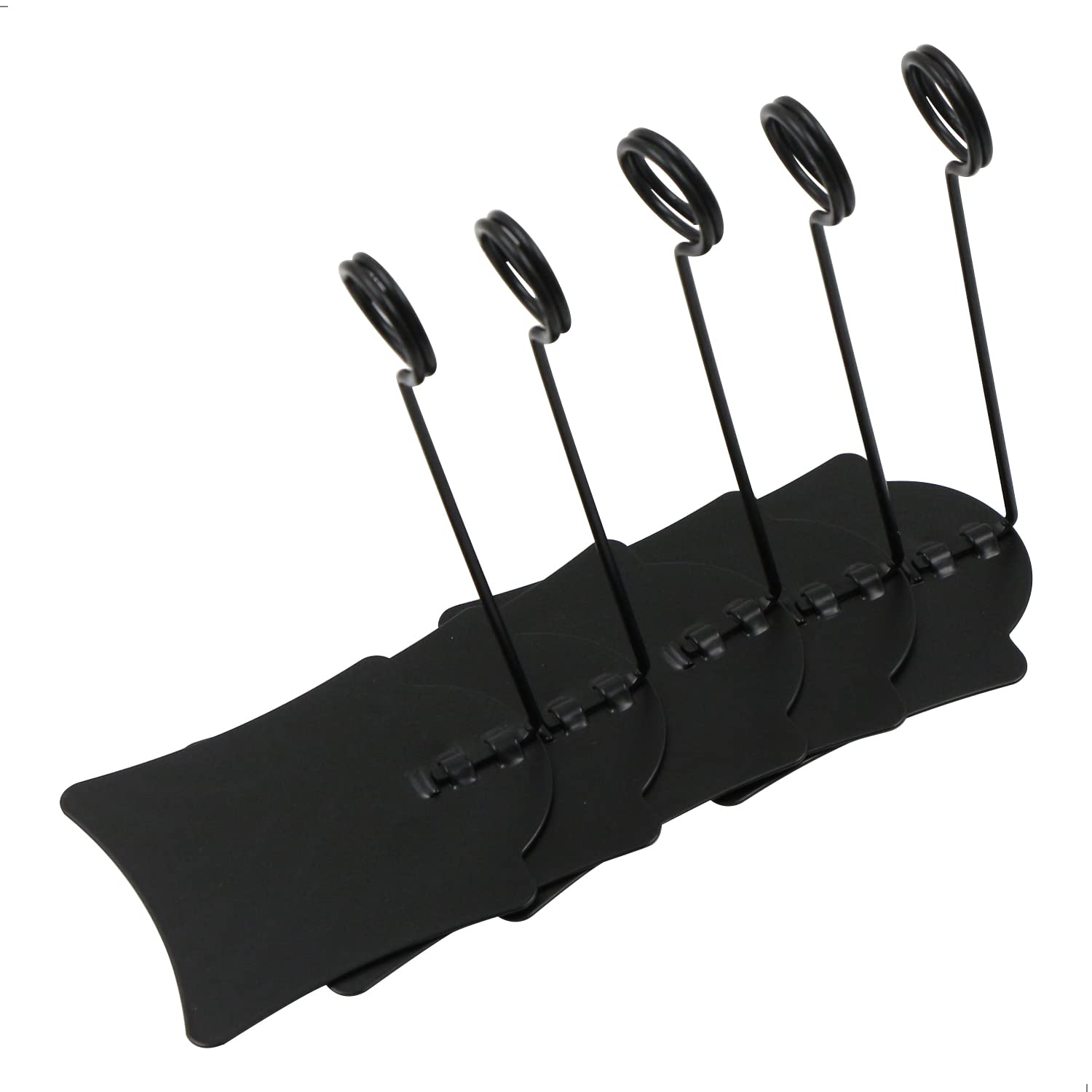 Porta Mollette Memo Clip Portaetichette - Nero Cartellini Prezzi Per Dei Numeri Tavola Del Pane Supermercato Espositori Verticali Prodotti Adatte Portabiglietti Portadocumenti Ufficio 10 Pezzi