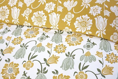 Rapport home Victorian Bloom Floral Microfibre Reversible Double Bedding Set Green - Image 2