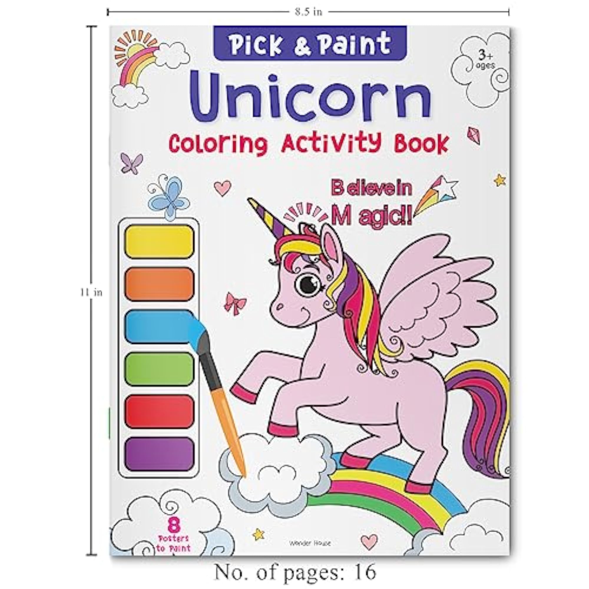 Pick and Paint Coloring Activity Book: Unicorn