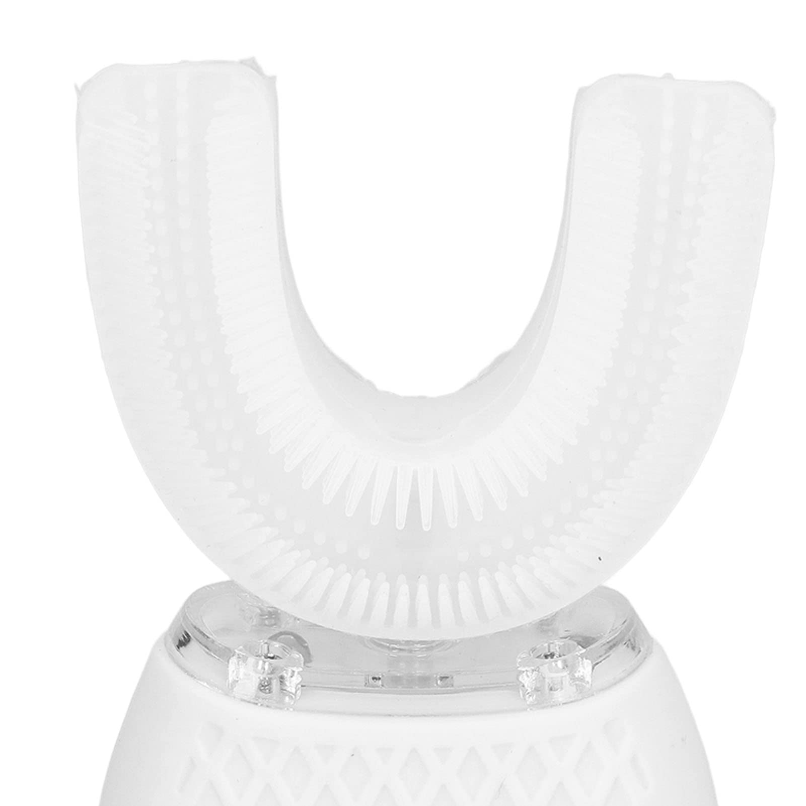 Cepillo de Dientes Automático Ultrasónico que Blanquea el Cepillo de Dientes Eléctrico en Forma de U de 360 ​​° para Blanquear los Dientes(blanco)