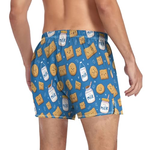 Laprad Boxer Shorts Breathable Boxer Briefs Soft Underwear Milk Cookie with Button Fly4