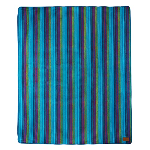 Image of QISU Alpaca Wool Blanket Throw | Large, Beautiful, Warm, Variegated | 85 x 65 inches | Ultra-Soft, Hypoallergenic and Breathable | Non-Itchy or Scratchy Fabric (Blue Variegated)