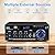 Stereo Audio Amplifier AK45 Bluetooth Receiver for Home Stereo, 400W 2 Channel Wireless Bluetooth 5.0 Power Amplifier System with FM Radio, USB, SD Card, and Remote Control
