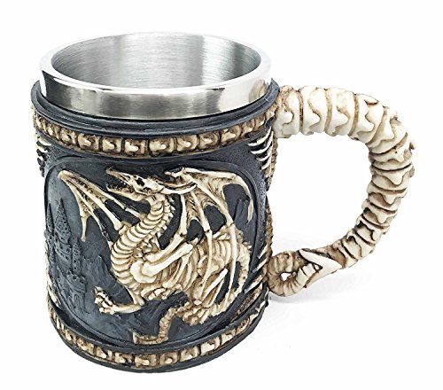 Legendary Skeletal Ossuary Ghost Winged Dragon Overlord Beer Stein Tankard Coffee Cup Mug Great Gift For Dragon Lovers Party Hosting Centerpiece Fantasy Movie Drink Companion - Thumbnail 3