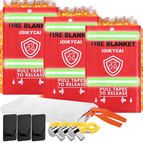 Fire Blankets Emergency For Home Survival Fire Blanket For Home And Kitchen Fire Suppression Blanket Fireproof Fiberglass Fire Safety Blanket RV Grill Fireplace Car Camping Hook Whistle 40"x40" 3 Pack Fire Blankets Emergency For Home Survival Fire Blanket For Home And Kitchen Fire Suppression Blanket Fireproof Fiberglass Fire Safety Blanket RV Grill Fireplace Car Camping Hook Whistle 40"x40" 3 Pack