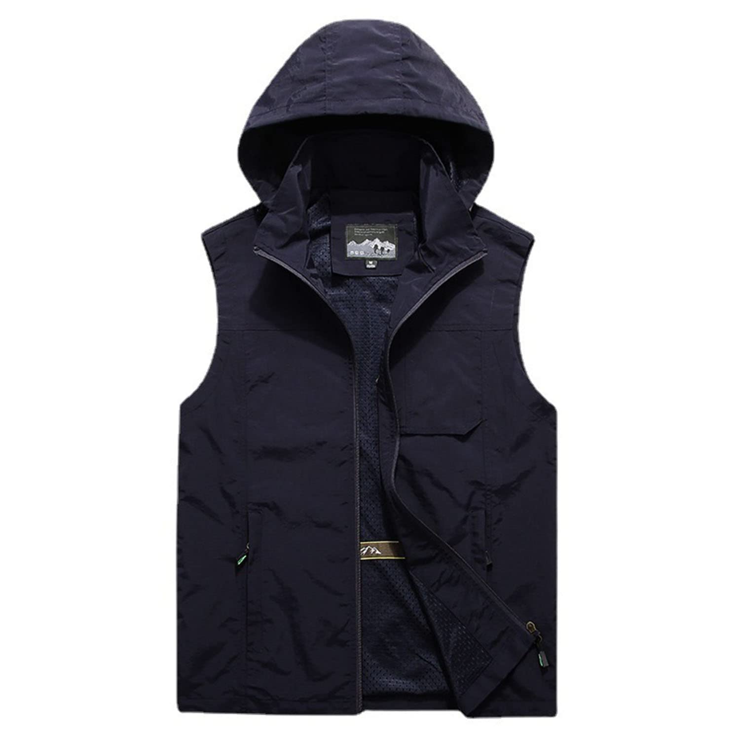 Chaleco para Hombre Chaleco Multibolsillos Exteriores Chaqueta Casual Sin Mangas Chaleco De Secado Rápido Transpirable para La Pesca La Fotografía Y El Senderismo