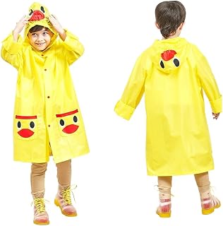 FabNext - 3D Animal Hooded Kids' Raincoat – Waterproof, Lightweight Rain Poncho with Character Pockets for Toddlers & Chil... Price In India