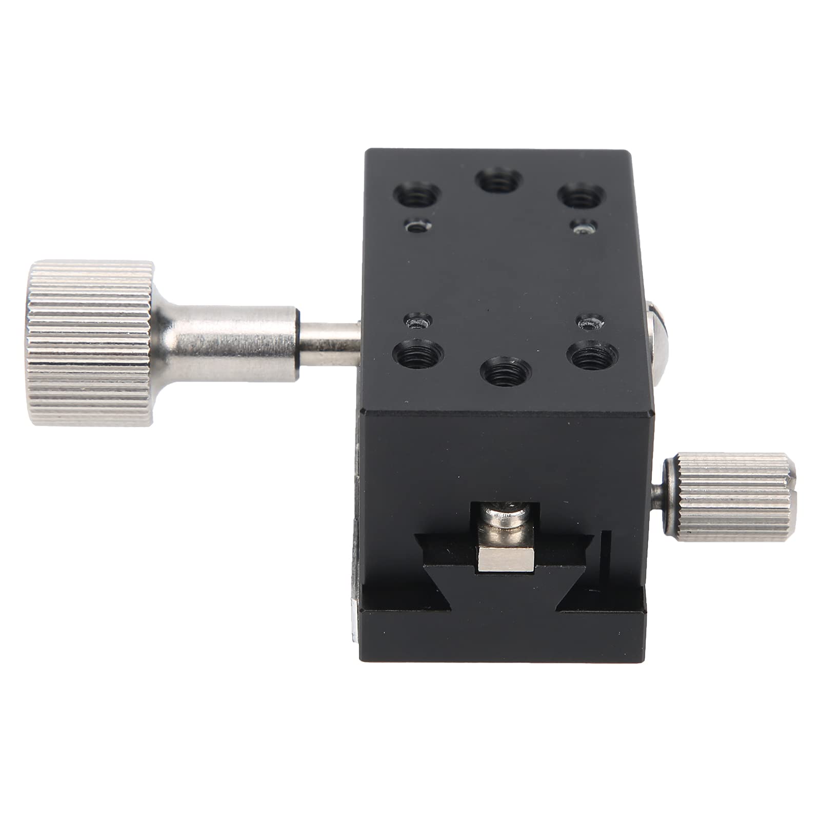 Wakects Oś X Stolik Liniowy Ręczny Stolik Liniowy Prowadnica Typu Jaskółczy Ogon ze Stopu Aluminium 40 X 25 Mm ± 15 Mm Pokrętło Dostrajania Podróżnego do Sprzętu Optycznego Mikroskopy Urządzenia