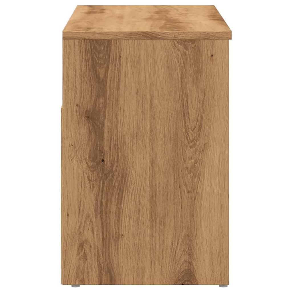 vidaXL Banco Zapatero Madera de ingeniería Roble Artisan 80x30x45 cm, Banco Zapatero, Asiento de Banco de Pasillo, Asiento de Pasillo