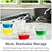 GUSTO 3.25 oz Jello Shot Cups with Lids [100 Count] Clear Plastic Portion Containers, Condiment Cups for Sauces, Dressings & Samples – Durable, Stackable, Leak-Resistant (Formerly Comfy Package)