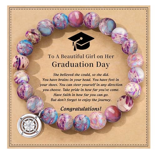 Graduation Gifts for Her Girls 5th 6th 8th Middle School Class of 2024 Graduation Bracelet High School Graduation Gifts for Her Daughter Granddaughter Niece Sister