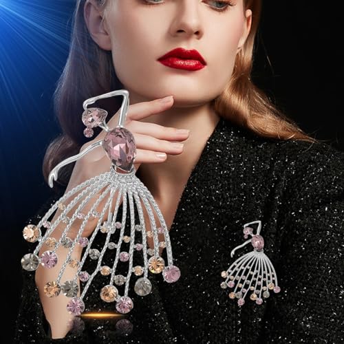 Image of Fashion Brooch for Women Pearl Rhinestones Brooch Pin Elegant Lapel Pin Jewelry Mother's Day Gift for Wife Mom Lover
