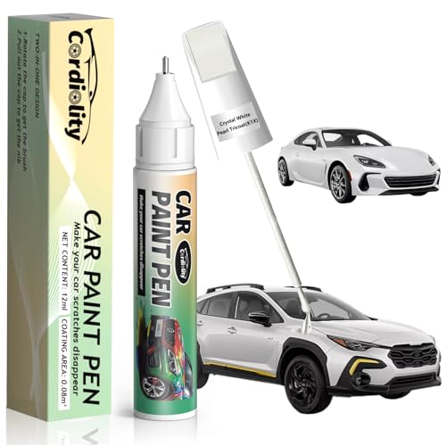 Image of K1X Crystal White Pearl Tricoat Touch Up Paint for Subaru, Color Accurate Car Paint Scratch Repair Pen, Quick & Easy Fix Automotive Chips and Nicks