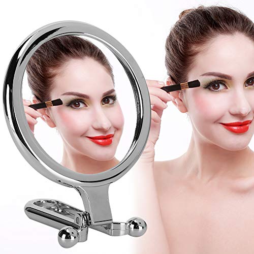 Preisvergleich Produktbild Schminkspiegel Doppelseitiger Schminkspiegel 2x Vergrößerungsklappbarer tragbarer Kosmetikspiegel für Reisen zu Hause für Reisen ins Büro Verbesserter Spiegel